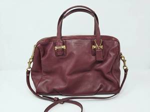 lot 62744 image: Coach Burgundy Leather Satchel Handbag