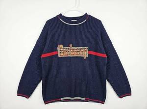 lot 62763 image: Burberry Navy Blue Knit Sweater - S