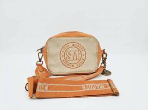 lot 62807 image: Steve Madden Canvas Leather Crossbody Bag