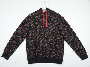 lot 62811 image: Gucci All-Over Logo Hoodie Sweatshirt Size 2XL