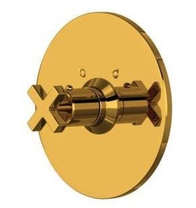 lot 20644 image: Rohl Lombardia 34 Thermostatic Trim Plate with Volume Control