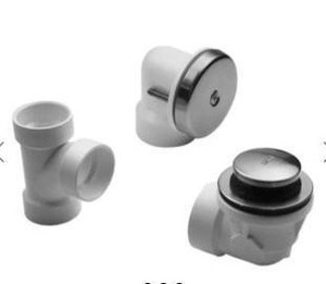 lot 20650 image: Jaclo 531-PVCHK-SB Toe Control Drain Kit Satin Brass, Single Hole