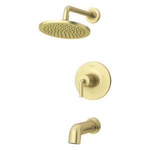 lot 20660 image: Pfister Tenet Gold Tub and Shower Trim Package LG89-8TNT  Retail $264.99