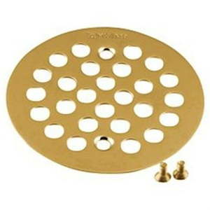 lot 20683 image: Brass Sink Strainer Drain Cover w Mounting Hardware