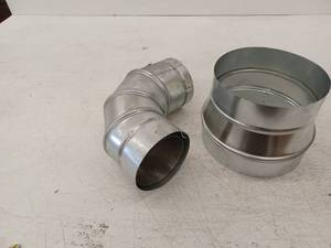 lot 20692 image: DuraVent 4 B-Vent 90° Elbow & Galvanized Duct Reducer