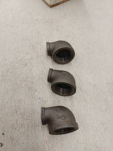 lot 20699 image: Cast Iron Pipe Elbows & Reducer Fittings, 3 Pack