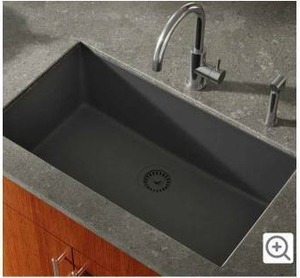 lot 20715 image: Miseno Georgia 33 Single Basin Undermount Stone Composite Kitchen Sink