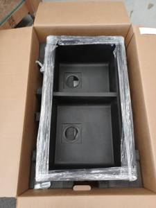 lot 20716 image: Franke Peak 32 Undermount Double Basin Granite Kitchen Sink
