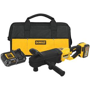 lot 20724 image: DEWALT 60V Cordless Stud and Joist Drill Kit DCD471X1  Retail $532.92
