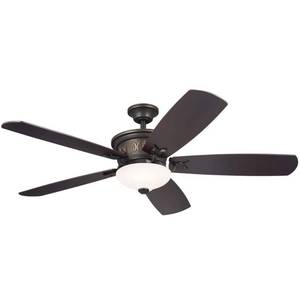 lot 20725 image: Kichler Crescent 56 Inch Ceiling Fan with Light  Retail $191.71