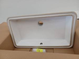 lot 20726 image: Lacava White Ceramic Bathroom Sink Basin