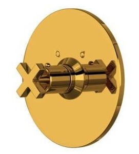 lot 20746 image: Rohl Lombardia 34 Thermostatic Trim Plate with Volume Control