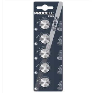 lot 20962 image: Procell Lithium Coin CR2025 3V Battery 5-Pack