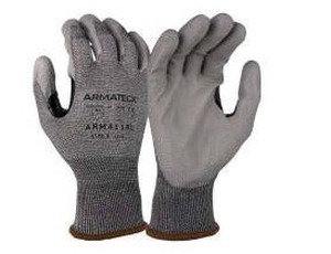 lot 20965 image: Armateck 18G Cut Level A4 Polyurethane Palm Dipped Gloves, Size 12