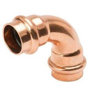 lot 20987 image: Streamline 34 in. Copper 90-Degree Press x Press Elbow Fitting