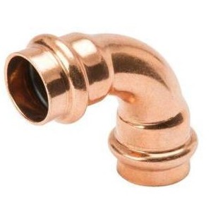 lot 20988 image: Streamline 34 in. Copper 90-Degree Press x Press Elbow Fitting