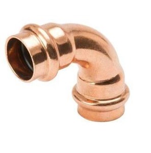 lot 20989 image: Streamline 34 in. Copper 90-Degree Press x Press Elbow Fitting