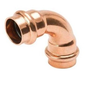 lot 20992 image: Streamline 34 in. Copper 90-Degree Press x Press Elbow Fitting