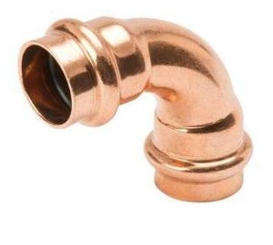 lot 21000 image: Streamline 34 in. Copper 90-Degree Press x Press Elbow Fitting