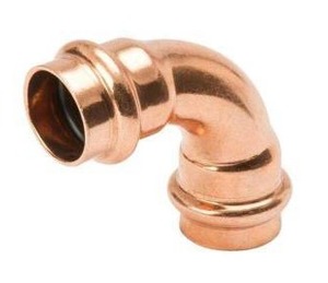 lot 21001 image: Streamline 34 in. Copper 90-Degree Press x Press Elbow Fitting