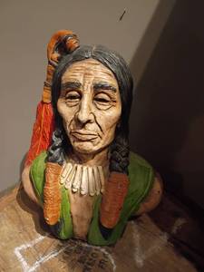 lot 941 image: Indian Chief Bust. Approximately 16in tall