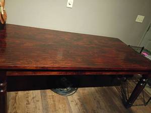 lot 949 image: Wooden Table.  31 x 71 x 37.  Winners of this item will need to schedule a later appointment time