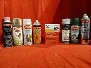 lot 1052 image: Spray Paint and Finishing Products half to full cans