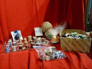 lot 1065 image: Sewing & Embroidery Thread Collection with Accessories and Stitch Witchery Tape
