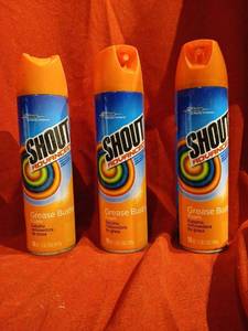lot 1066 image: Shout Advanced Grease Busting Foam 18 oz Cans Set of 3