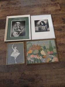 lot 1094 image: Lot of 4 Framed Prints Photographs and Artwork largest 15x13