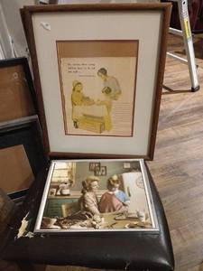 lot 1098 image: Framed prints largest 21x17