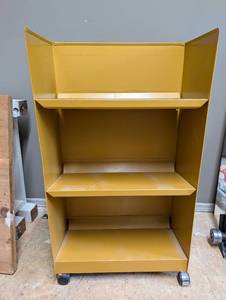 lot 1305 image: Media cart on caster wheels 42h X 24w X 14d. In studio
