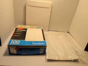 lot 1327 image: Columbian 9x12 envelopes and photo development forms