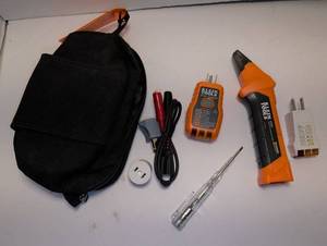 lot 1345 image: Klein Tools ET310 Digital Circuit Breaker Finder Receiver and more