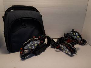 lot 1372 image: LED Headlamp Set with Coleman Lunch Bag
