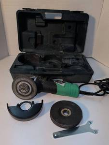 lot 1392 image: Hitachi Angle Grinder with Case and Accessories