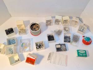 lot 1408 image: Push pins, nails and fasteners