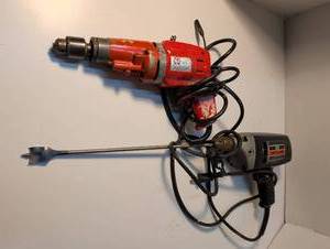 lot 1449 image: Sears Craftsman 38 Inch Drill Variable Speed Reversible and Red Head corded drill