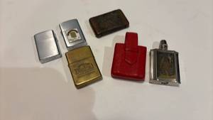 lot 1510 image: Zippo Colibri George Dickel Mylador Lighters