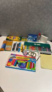lot 1515 image: Art Supplies Lot Markers Pencils Crayons Notebooks Accessories