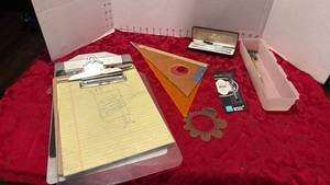 lot 1529 image: Pencil lead, Hallmark pen set and clipboards