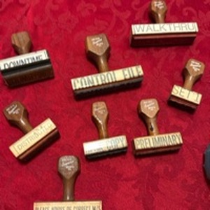 lot 1547 image: Assorted  office rubber stamps