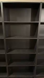 lot 1557 image: Black shelves 69x27x9.5