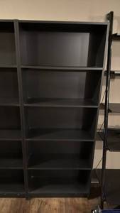 lot 1558 image: Black shelves 69x27x9.5