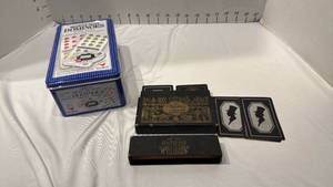 lot 1638 image: Mexican Train Dominooes, Congress playing cards