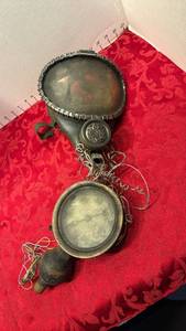 lot 1682 image: Vintage full-face gas mask or industrial respirator set