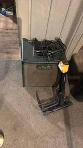 lot 1726 image: Crate Acoustic amp with guitar stand