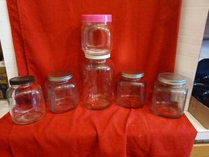 lot 1819 image: Glass Jars Lot of 6