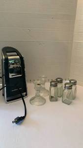 lot 1924 image: Hamilton Beach can opener and salt and pepper shakers