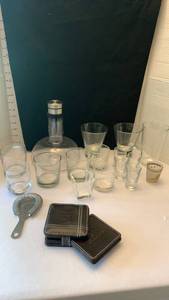lot 1935 image: Decanter with glassware and coasters